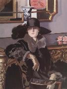 Francis Campbell Boileau Cadell Lady in Black oil painting on canvas